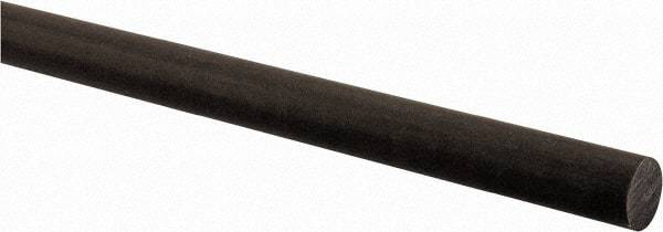Made in USA - 2' Long, 3/4" Diam, Acetal (PTFE-Filled) Plastic Rod - Brown - Eagle Tool & Supply