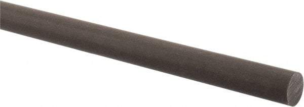 Made in USA - 4' Long, 3/4" Diam, Acetal (PTFE-Filled) Plastic Rod - Brown - Eagle Tool & Supply