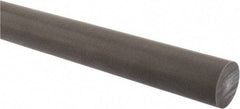Made in USA - 4' Long, 1-1/4" Diam, Acetal (PTFE-Filled) Plastic Rod - Brown - Eagle Tool & Supply