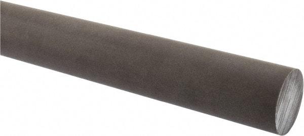 Made in USA - 2' Long, 1-1/2" Diam, Acetal (PTFE-Filled) Plastic Rod - Brown - Eagle Tool & Supply