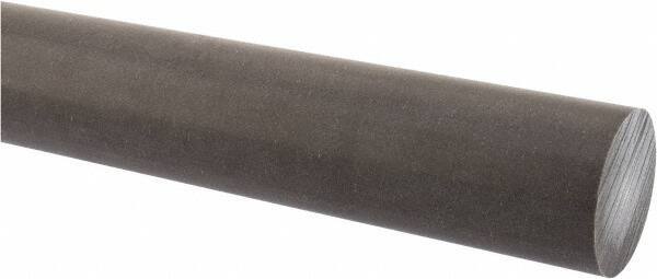 Made in USA - 1' Long, 1-3/4" Diam, Acetal (PTFE-Filled) Plastic Rod - Brown - Eagle Tool & Supply