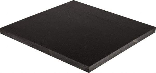 Made in USA - 5/8" Thick x 12" Wide x 1' Long, Acetal Sheet - Black - Eagle Tool & Supply