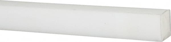 Made in USA - 2' x 3/8" x 3/8" Natural (Color) Acetal Square Bar - Eagle Tool & Supply