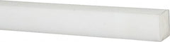 Made in USA - 2' x 3/8" x 3/8" Natural (Color) Acetal Square Bar - Eagle Tool & Supply
