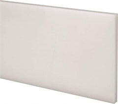 Made in USA - 4 Ft. Long x 3 Inch Wide x 1/8 Inch High, Acetal, Rectangular Plastic Bar - Natural - Eagle Tool & Supply
