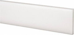 Made in USA - 2 Ft. Long x 1-1/2 Inch Wide x 1/4 Inch High, Acetal, Rectangular Plastic Bar - Natural - Eagle Tool & Supply