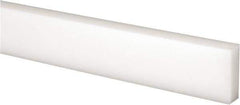 Made in USA - 2 Ft. Long x 1 Inch Wide x 3/8 Inch High, Acetal, Rectangular Plastic Bar - Natural - Eagle Tool & Supply