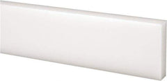 Made in USA - 4 Ft. Long x 1-1/2 Inch Wide x 3/8 Inch High, Acetal, Rectangular Plastic Bar - Natural - Eagle Tool & Supply