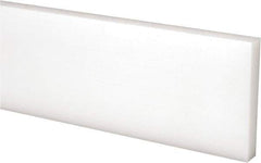 Made in USA - 4 Ft. Long x 2 Inch Wide x 3/8 Inch High, Acetal, Rectangular Plastic Bar - Natural - Eagle Tool & Supply