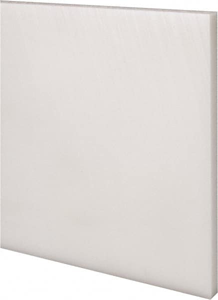 Made in USA - 4' x 6" x 3/8" Natural (Color) Acetal Rectangular Bar - Eagle Tool & Supply