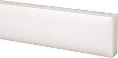 Made in USA - 2 Ft. Long x 1-1/2 Inch Wide x 1/2 Inch High, Acetal, Rectangular Plastic Bar - Natural - Eagle Tool & Supply