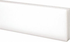 Made in USA - 4 Ft. Long x 2 Inch Wide x 1/2 Inch High, Acetal, Rectangular Plastic Bar - Natural - Eagle Tool & Supply