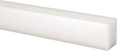 Made in USA - 1 Ft. Long x 1 Inch Wide x 3/4 Inch High, Acetal, Rectangular Plastic Bar - Natural - Eagle Tool & Supply