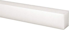 Made in USA - 2 Ft. Long x 1 Inch Wide x 3/4 Inch High, Acetal, Rectangular Plastic Bar - Natural - Eagle Tool & Supply