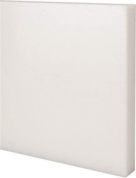 Made in USA - 1 Ft. Long x 6 Inch Wide x 3/4 Inch High, Acetal, Rectangular Plastic Bar - Natural - Eagle Tool & Supply