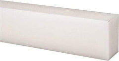 Made in USA - 1 Ft. Long x 1-1/2 Inch Wide x 1 Inch High, Acetal, Rectangular Plastic Bar - Natural - Eagle Tool & Supply