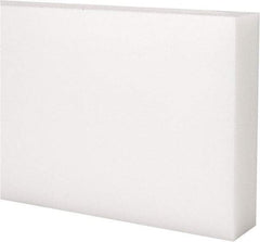 Made in USA - 4 Ft. Long x 4 Inch Wide x 1 Inch High, Acetal, Rectangular Plastic Bar - Natural - Eagle Tool & Supply