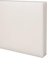 Made in USA - 2 Ft. Long x 6 Inch Wide x 1 Inch High, Acetal, Rectangular Plastic Bar - Natural - Eagle Tool & Supply