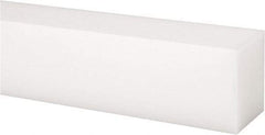 Made in USA - 2 Ft. Long x 1-1/2 Inch Wide x 1-1/4 Inch High, Acetal, Rectangular Plastic Bar - Natural - Eagle Tool & Supply