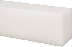 Made in USA - 2 Ft. Long x 2 Inch Wide x 1-1/2 Inch High, Acetal, Rectangular Plastic Bar - Natural - Eagle Tool & Supply