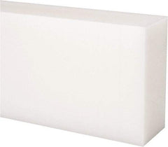Made in USA - 4 Ft. Long x 3 Inch Wide x 1-1/2 Inch High, Acetal, Rectangular Plastic Bar - Natural - Eagle Tool & Supply