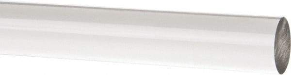 Made in USA - 1' Long, 3" Diam, Acrylic Plastic Rod - Clear - Eagle Tool & Supply