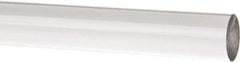 Made in USA - 1' Long, 4" Diam, Acrylic Plastic Rod - Clear - Eagle Tool & Supply