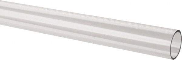 Made in USA - 1 Inch Outside Diameter x 6 Ft. Long, Plastic Round Tube - Acrylic - Eagle Tool & Supply