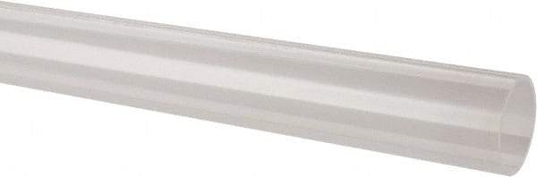 Made in USA - 1-1/4 Inch Outside Diameter x 6 Ft. Long, Plastic Round Tube - Acrylic - Eagle Tool & Supply
