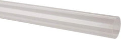 Made in USA - 1-1/4 Inch Outside Diameter x 6 Ft. Long, Plastic Round Tube - Acrylic - Eagle Tool & Supply
