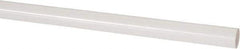 Made in USA - 4' Long, 1/2" Diam, PVDF Plastic Rod - White - Eagle Tool & Supply