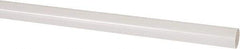 Made in USA - 8' Long, 1/2" Diam, PVDF Plastic Rod - White - Eagle Tool & Supply