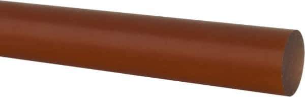 Made in USA - 1' Long, 1-1/2" Diam, PVDF Plastic Rod - White - Eagle Tool & Supply