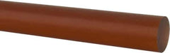 Made in USA - 1' Long, 1-1/2" Diam, PVDF Plastic Rod - White - Eagle Tool & Supply