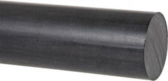 Made in USA - 8' Long, 2" Diam, PPO (Noryl) Plastic Rod - Black - Eagle Tool & Supply