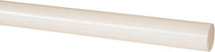 Made in USA - 2' Long, 3/4" Diam, Nylon 6/6 Plastic Rod - Natural (Color) - Eagle Tool & Supply