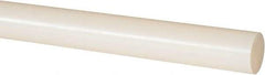 Made in USA - 4' Long, 3/4" Diam, Nylon 6/6 Plastic Rod - Natural (Color) - Eagle Tool & Supply