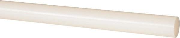 Made in USA - 2' Long, 7/8" Diam, Nylon 6/6 Plastic Rod - Natural (Color) - Eagle Tool & Supply