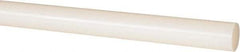 Made in USA - 2' Long, 7/8" Diam, Nylon 6/6 Plastic Rod - Natural (Color) - Eagle Tool & Supply