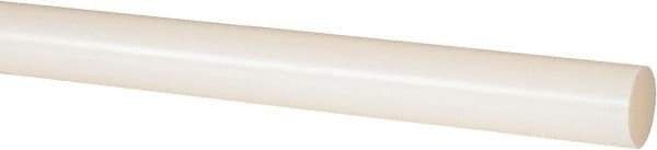 Made in USA - 8' Long, 7/8" Diam, Nylon 6/6 Plastic Rod - Natural (Color) - Eagle Tool & Supply