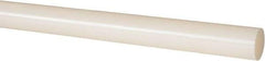 Made in USA - 2' Long, 1" Diam, Nylon 6/6 Plastic Rod - Natural (Color) - Eagle Tool & Supply