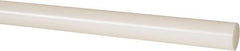 Made in USA - 4' Long, 1" Diam, Nylon 6/6 Plastic Rod - Natural (Color) - Eagle Tool & Supply
