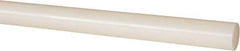 Made in USA - 8' Long, 1" Diam, Nylon 6/6 Plastic Rod - Natural (Color) - Eagle Tool & Supply