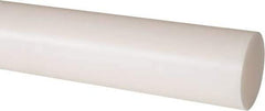 Made in USA - 2' Long, 1-5/8" Diam, Nylon 6/6 Plastic Rod - Natural (Color) - Eagle Tool & Supply