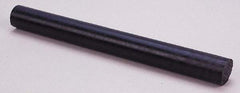 Made in USA - 4' Long, 1-3/8" Diam, Nylon 6/6 Plastic Rod - Black - Eagle Tool & Supply