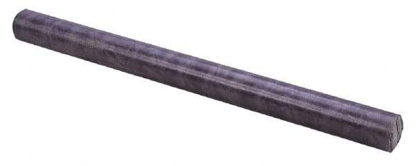Made in USA - 4' Long, 1-1/2" Diam, Nylon 6/6 (MDS-Filled) Plastic Rod - Black - Eagle Tool & Supply