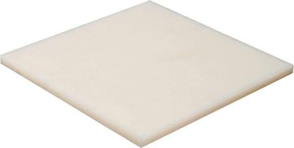 Made in USA - 3/8" Thick x 24" Wide x 2' Long, Nylon 6/6 Sheet - Natural - Eagle Tool & Supply