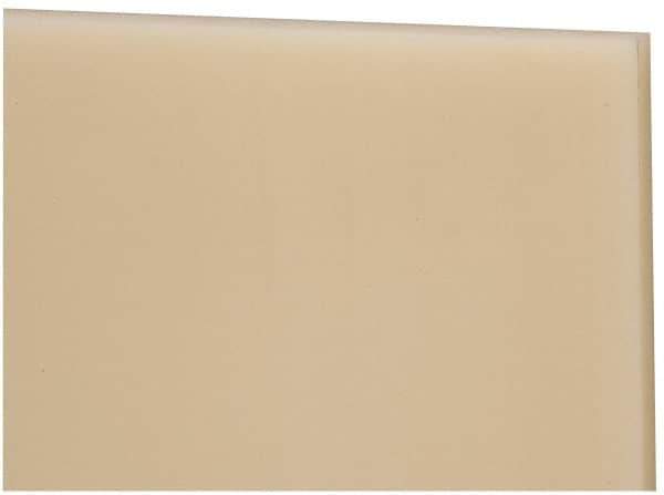 Made in USA - 3/8" Thick x 12" Wide x 4' Long, Nylon 6/6 Sheet - Natural - Eagle Tool & Supply