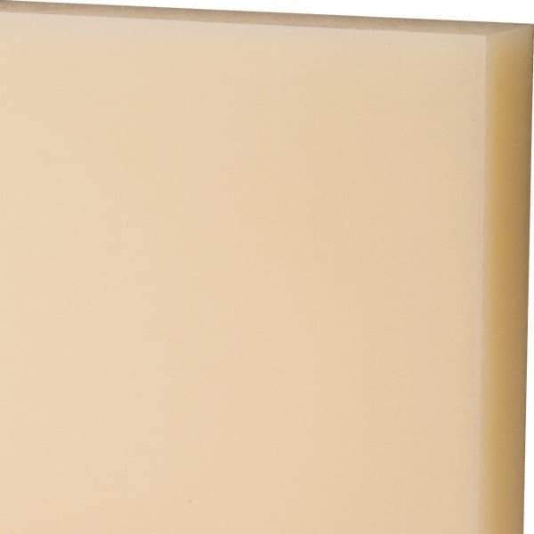 Made in USA - 3/4" Thick x 12" Wide x 2' Long, Nylon 6/6 Sheet - Natural - Eagle Tool & Supply