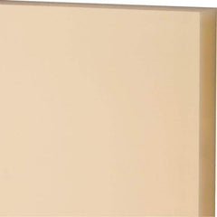 Made in USA - 1" Thick x 12" Wide x 1' Long, Nylon 6/6 Sheet - Natural - Eagle Tool & Supply